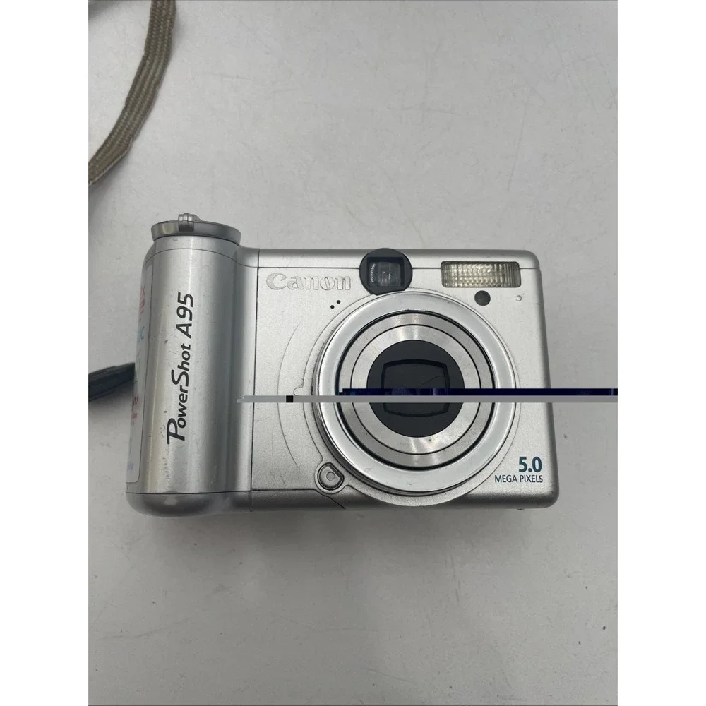 Canon PowerShot A95 5MP Digital Camera 12X Zoom+Battery+Memory Card-TESTED